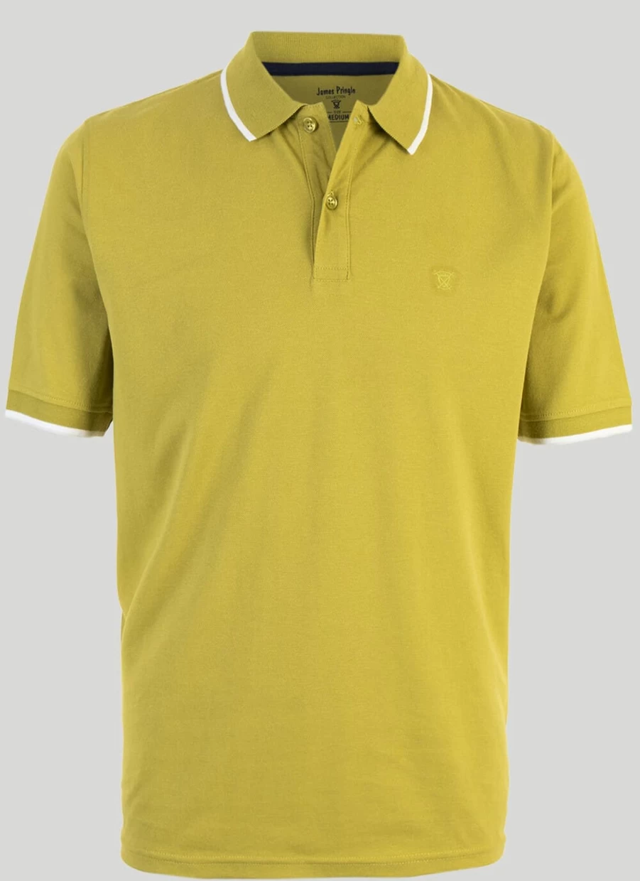 James Pringle Men's Premium Cotton Polo Shirt - Classic Fit, Breathable Fabric