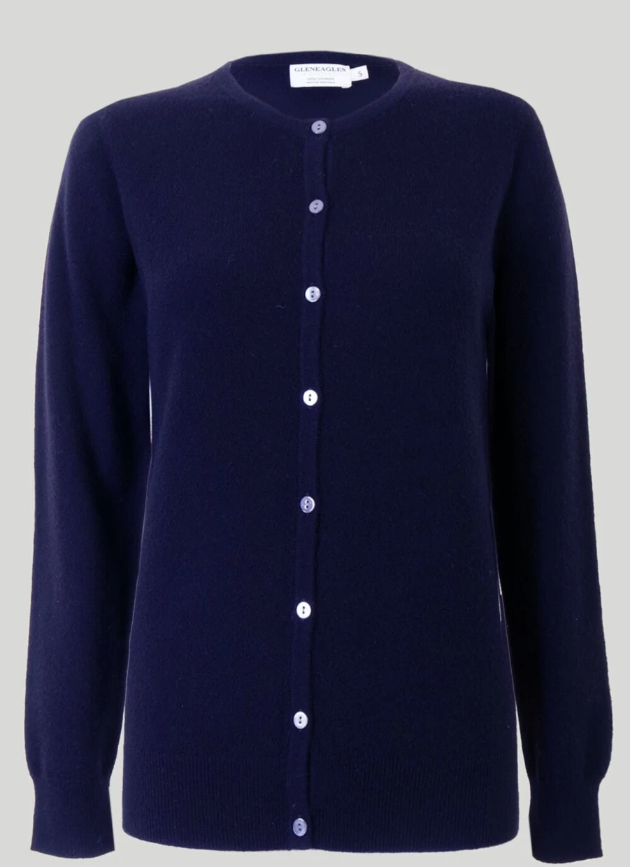 Gleneagles Women's Luxury Cashmere Cardigan Soft Warm Knit Sweater