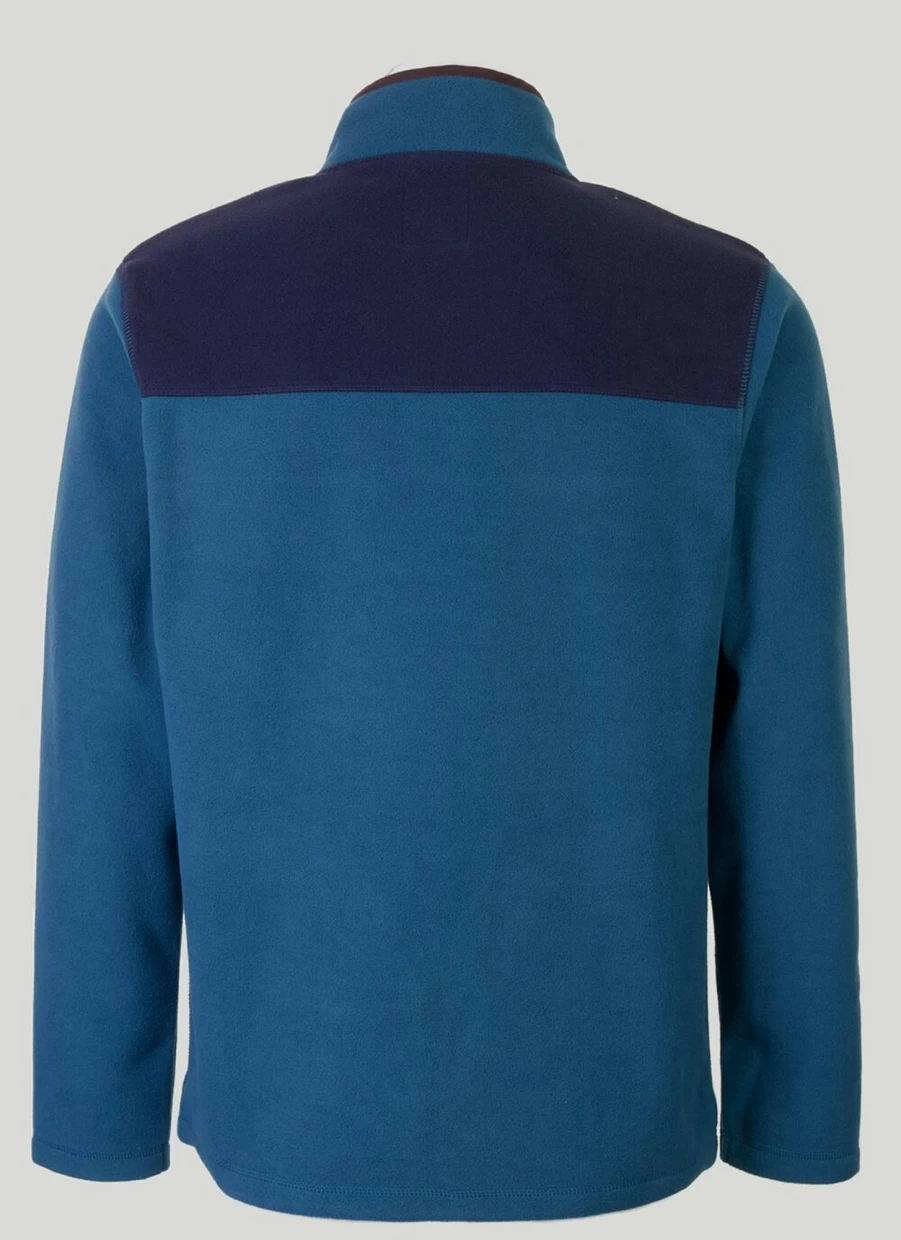 PG Field Men's Popper Neck Fleece Top - Warm & Comfortable Quarter Zip Pullover