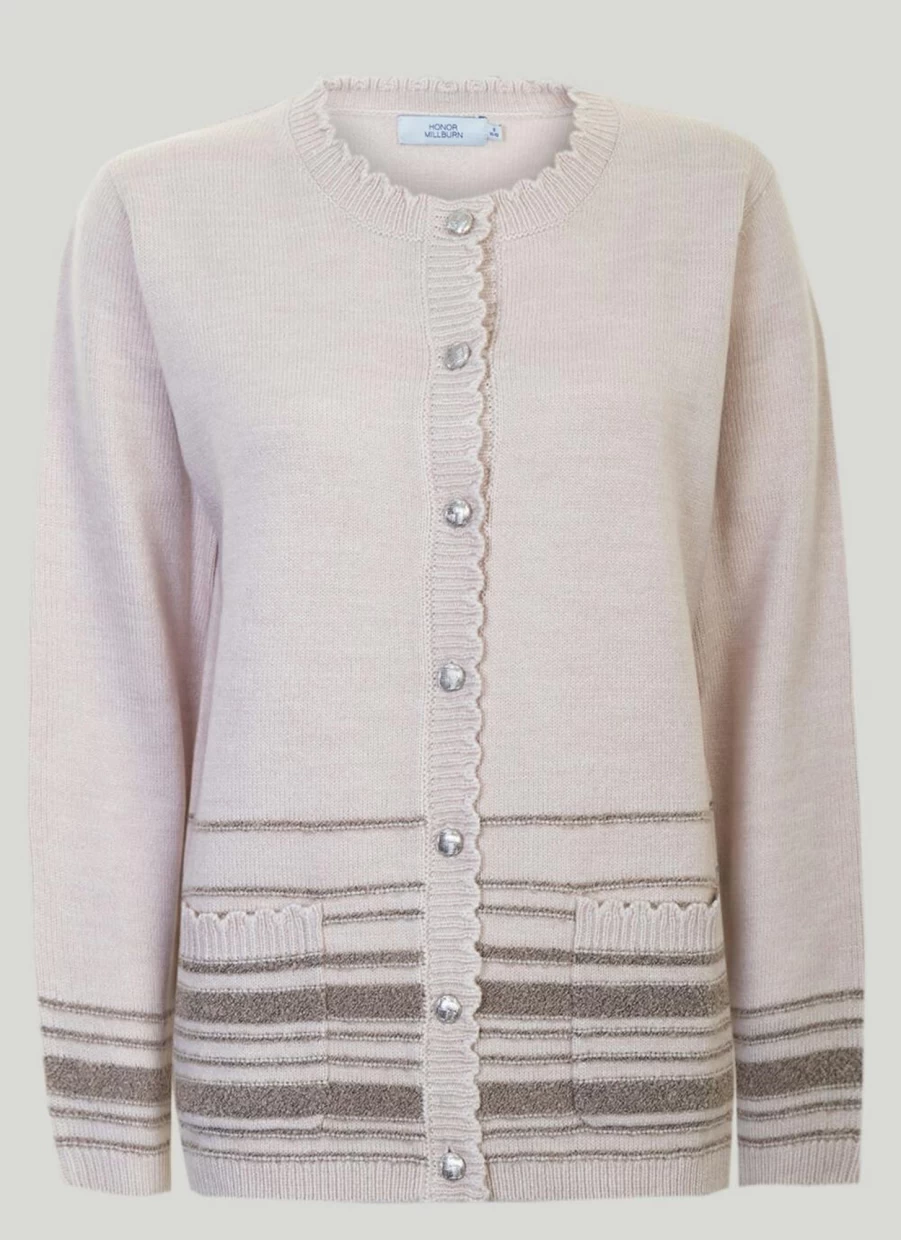 Honor Millburn Women's Crew Neck Cardigan - Soft Knit Sweater for Comfort & Style