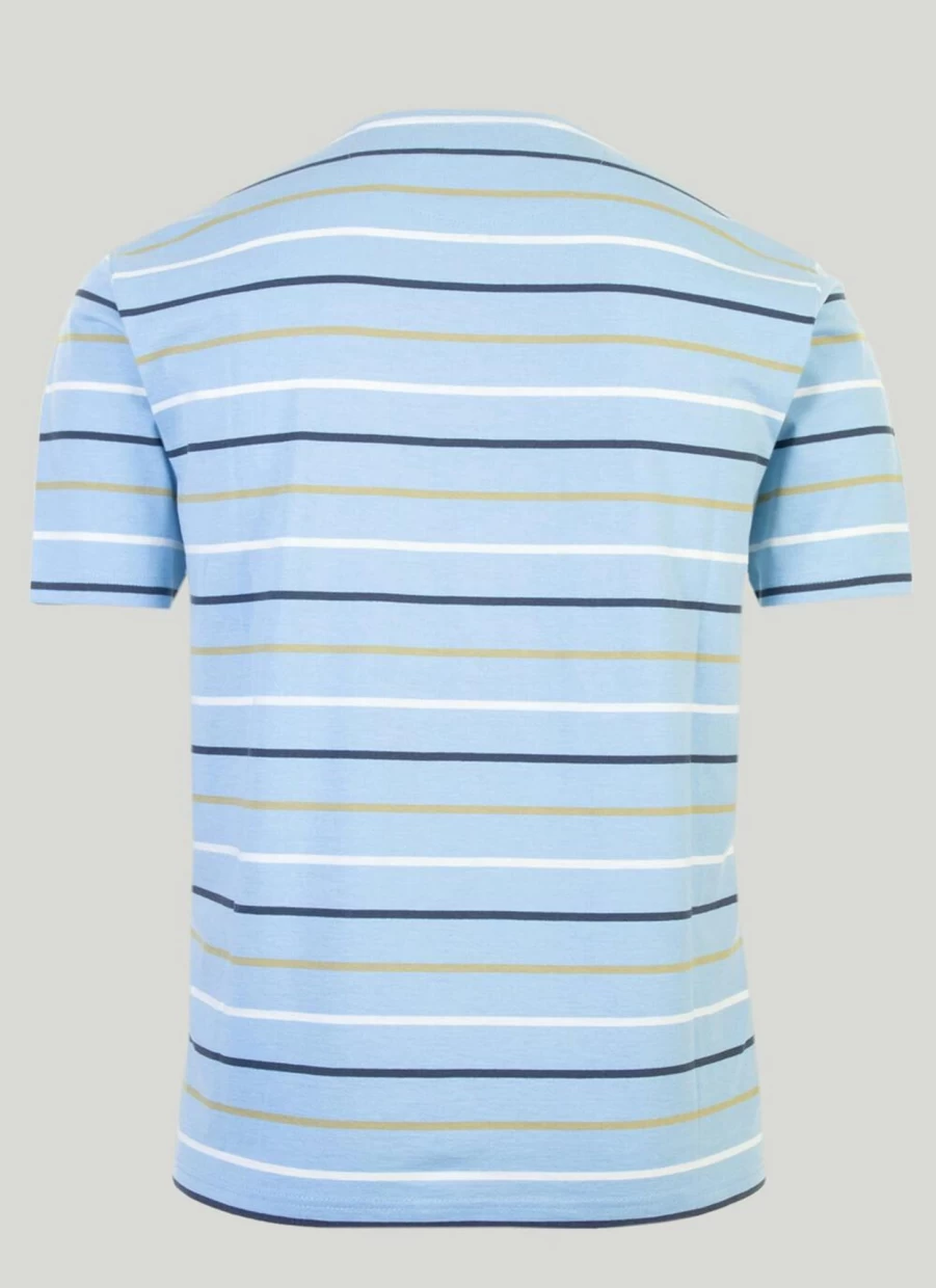 PG Field Men's Stripe Crew Neck T-Shirt - Classic Casual Tee