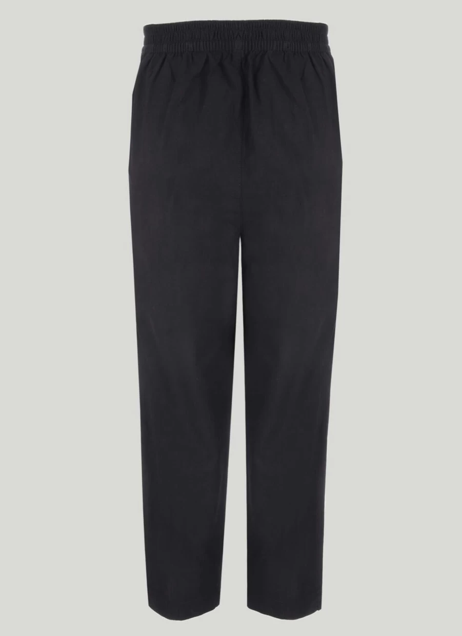 Isle Women's 21" Crop Chambray Trousers - Lightweight Denim-Like Casual Pants