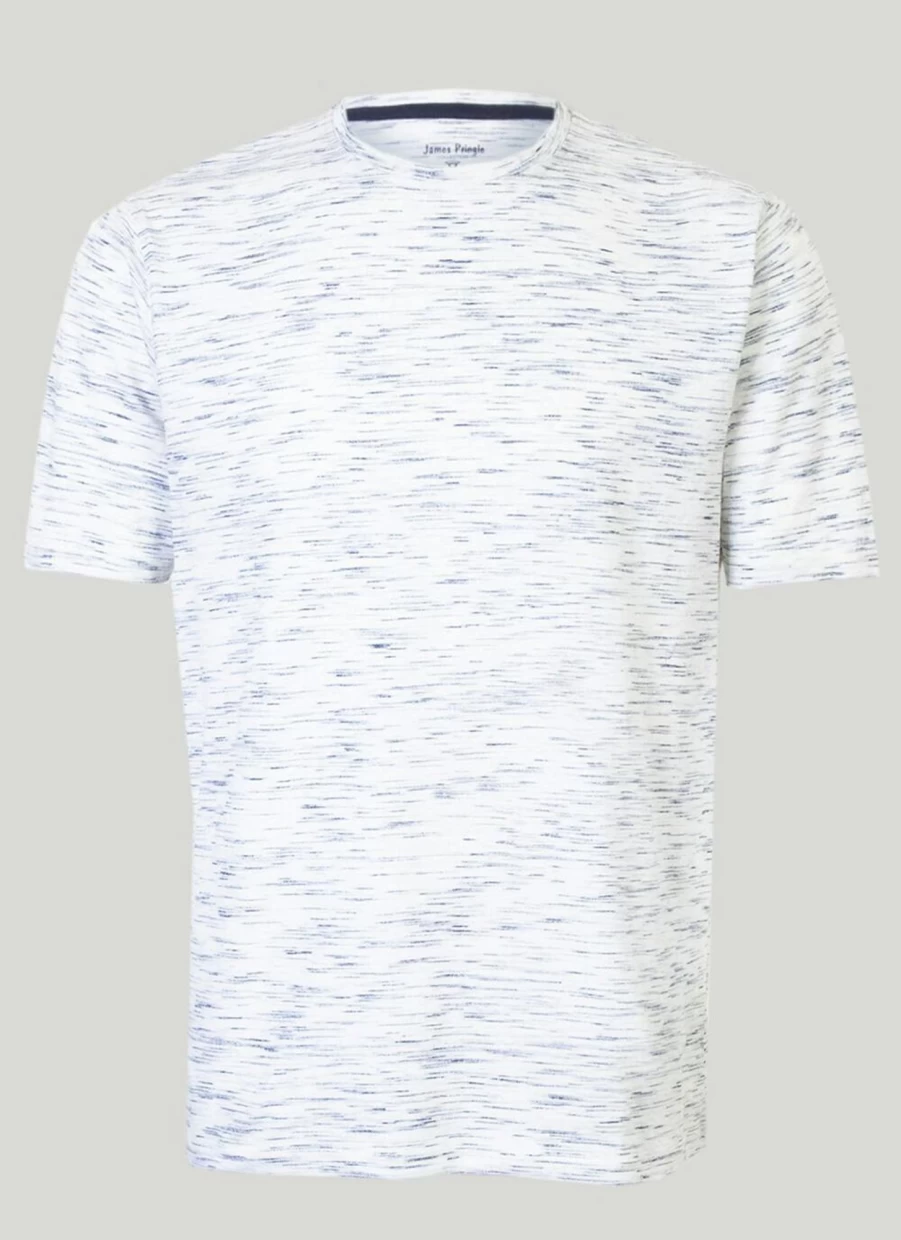 James Pringle Men's Space Dye Crew Neck Cotton T-Shirt