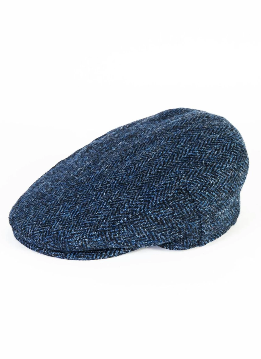 Harris Tweed Men's Classic British Flat Cap - Vintage Wool Hat for Gentlemen