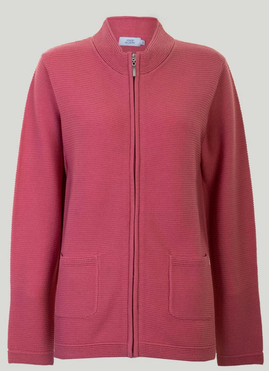 Honor Millburn Women's Funnel Neck Cardigan - Soft Knit Sweater Cozy Winter Pullover