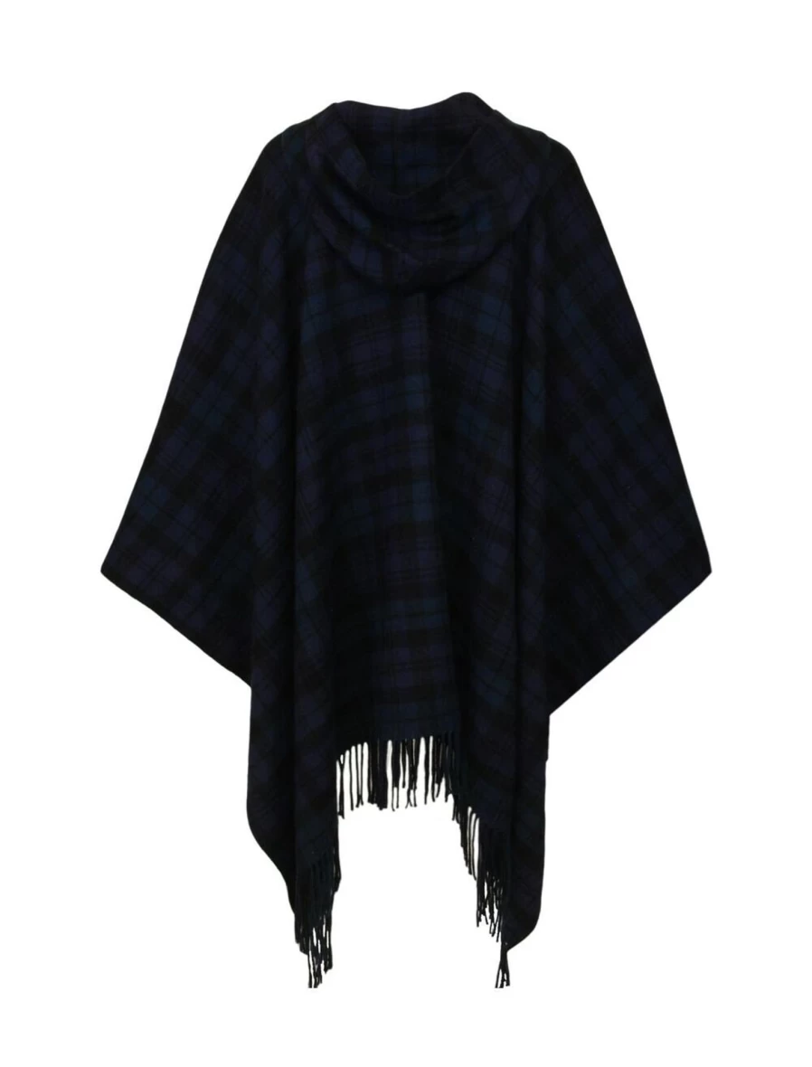 "Isle Hooded Check Wrap Coat - Stylish Plaid Overshirt for Men & Women"