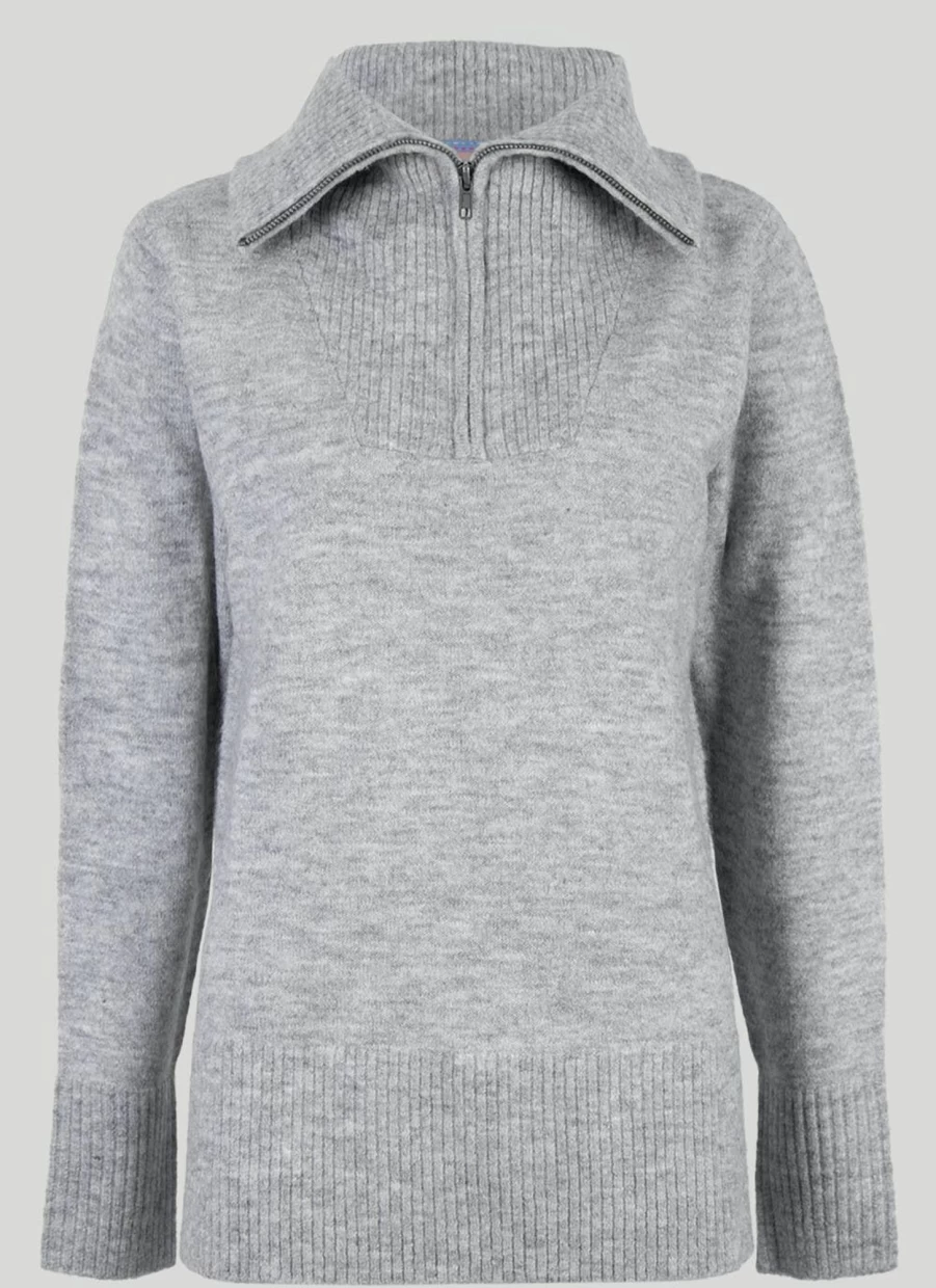 Country Rose Women's Funnel Neck Knitted Jumper - Soft Winter Sweater