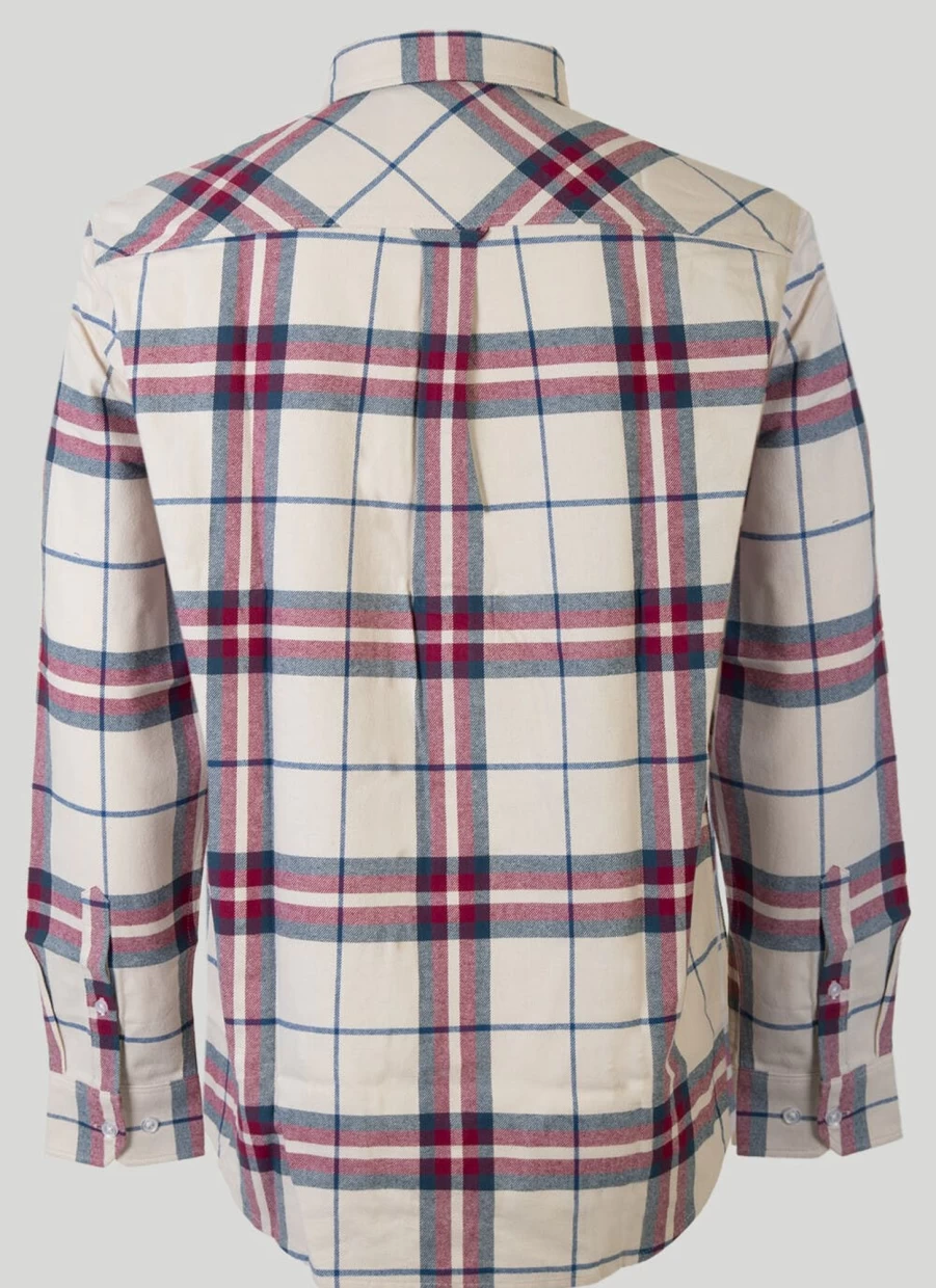James Pringle Men's Long Sleeve Cotton Check Shirt - Classic Plaid Button-Up for Casual Wear