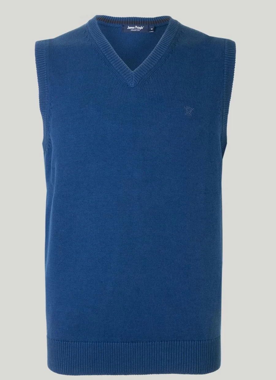James Pringle Men's Cotton V-Neck Slipover Sweater