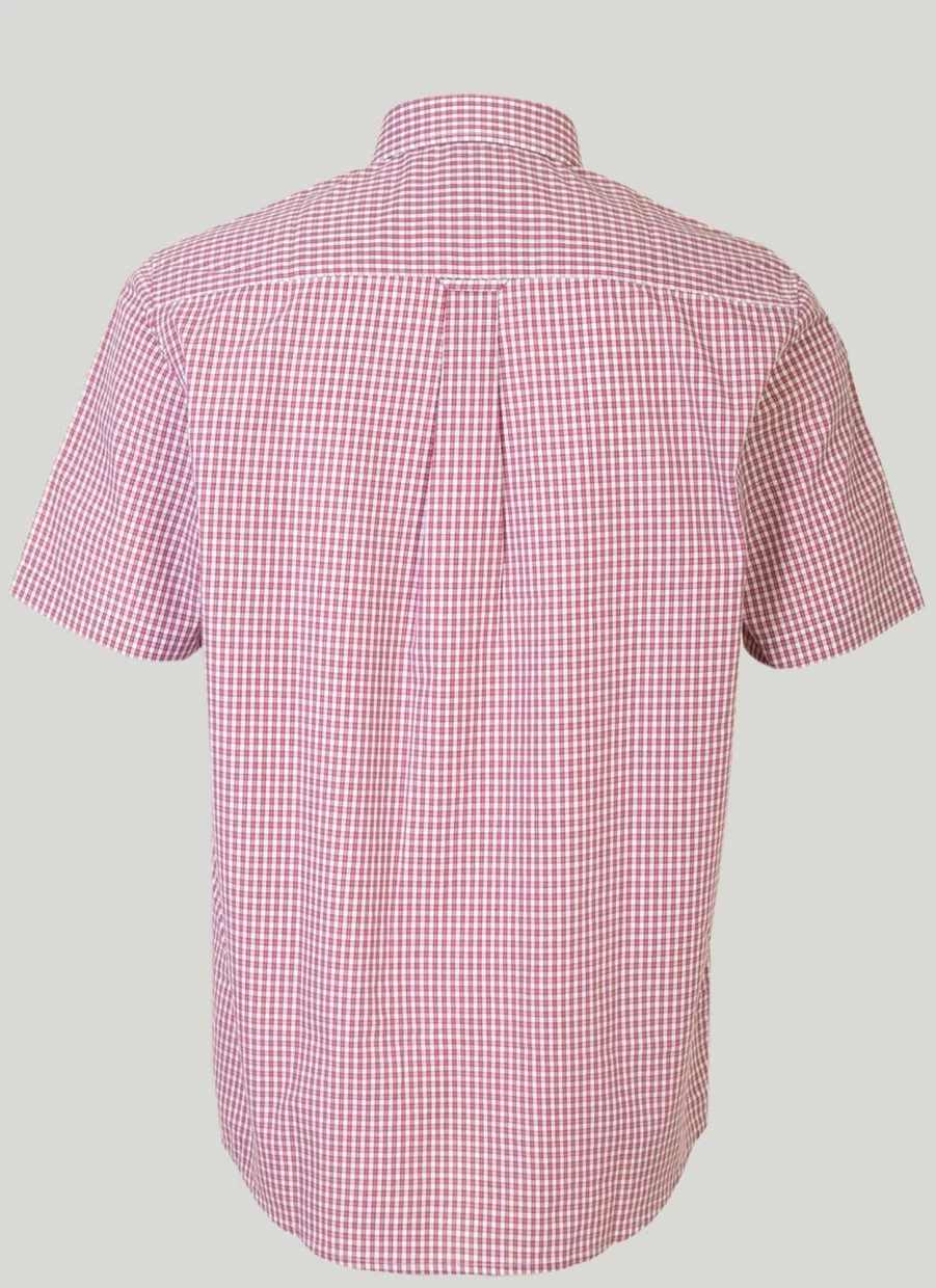 James Pringle Men's Classic Short Sleeve Check Shirt - Premium Cotton Plaid Casual Shirt for Men
