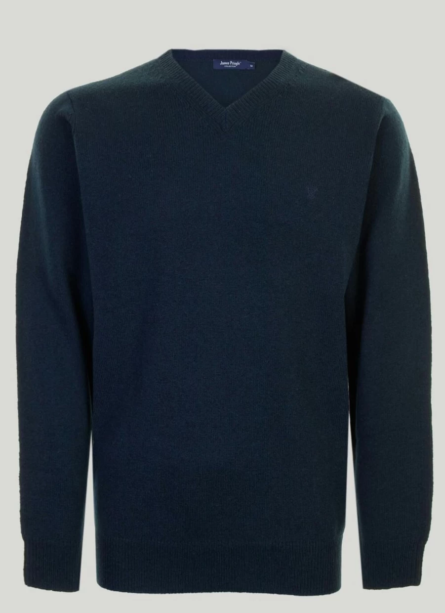 James Pringle Men's Lambswool V-Neck Jumper - Soft Knit Sweater for Men