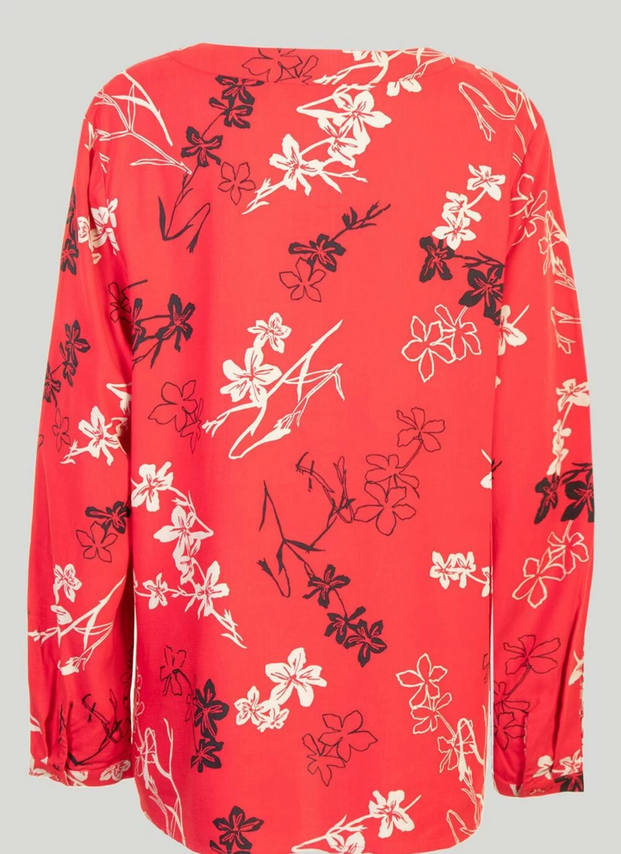 Isle Women's Floral Print Blouse - Elegant Floral Design Top for Women
