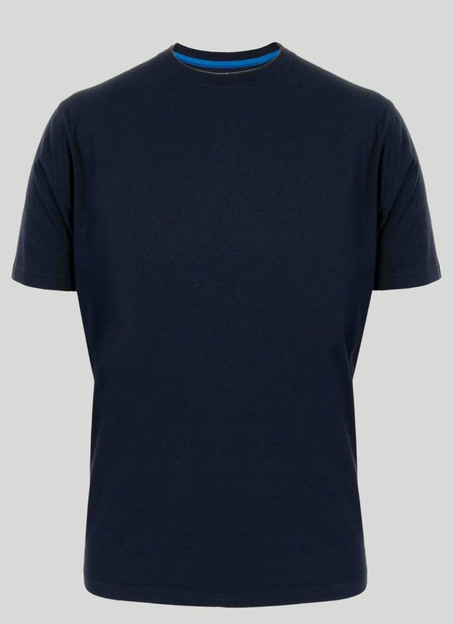 James Pringle Men's Cotton Crew Neck T-Shirt - Soft Classic Fit Casual Tee