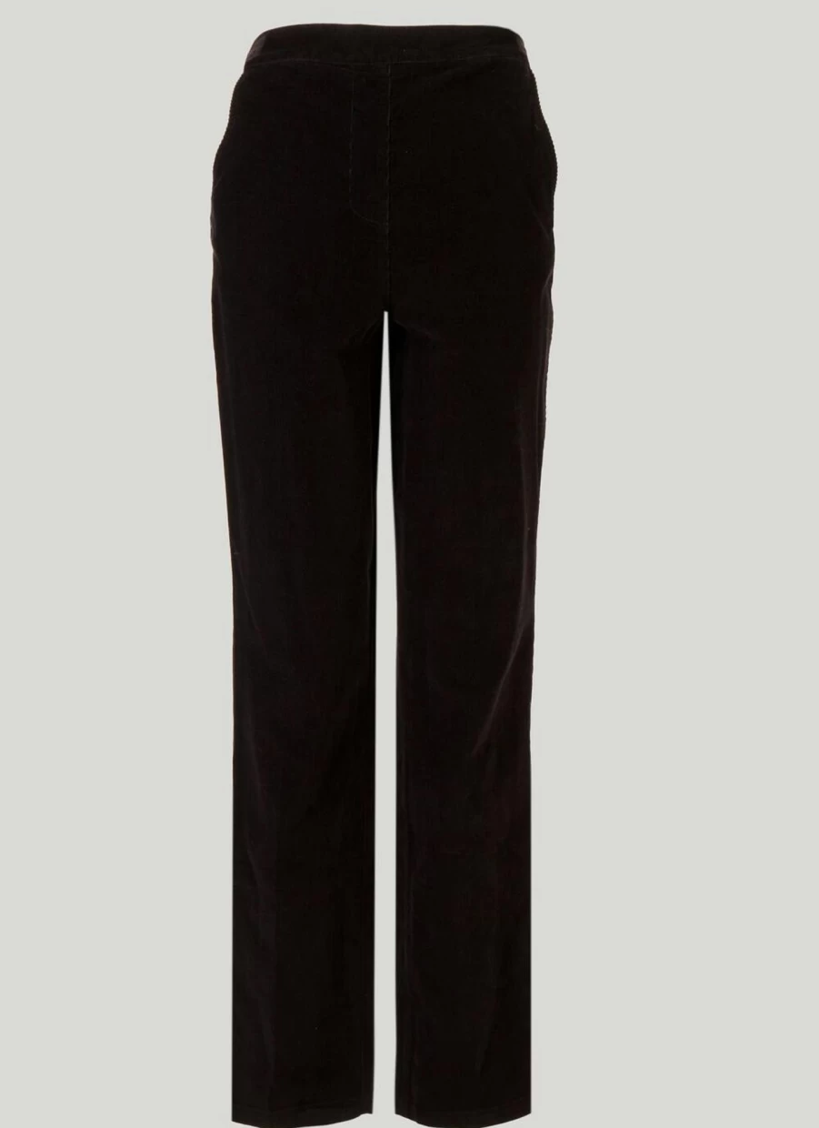 Isle Women's Black Cord Trousers - Stylish & Comfortable Corduroy Pants
