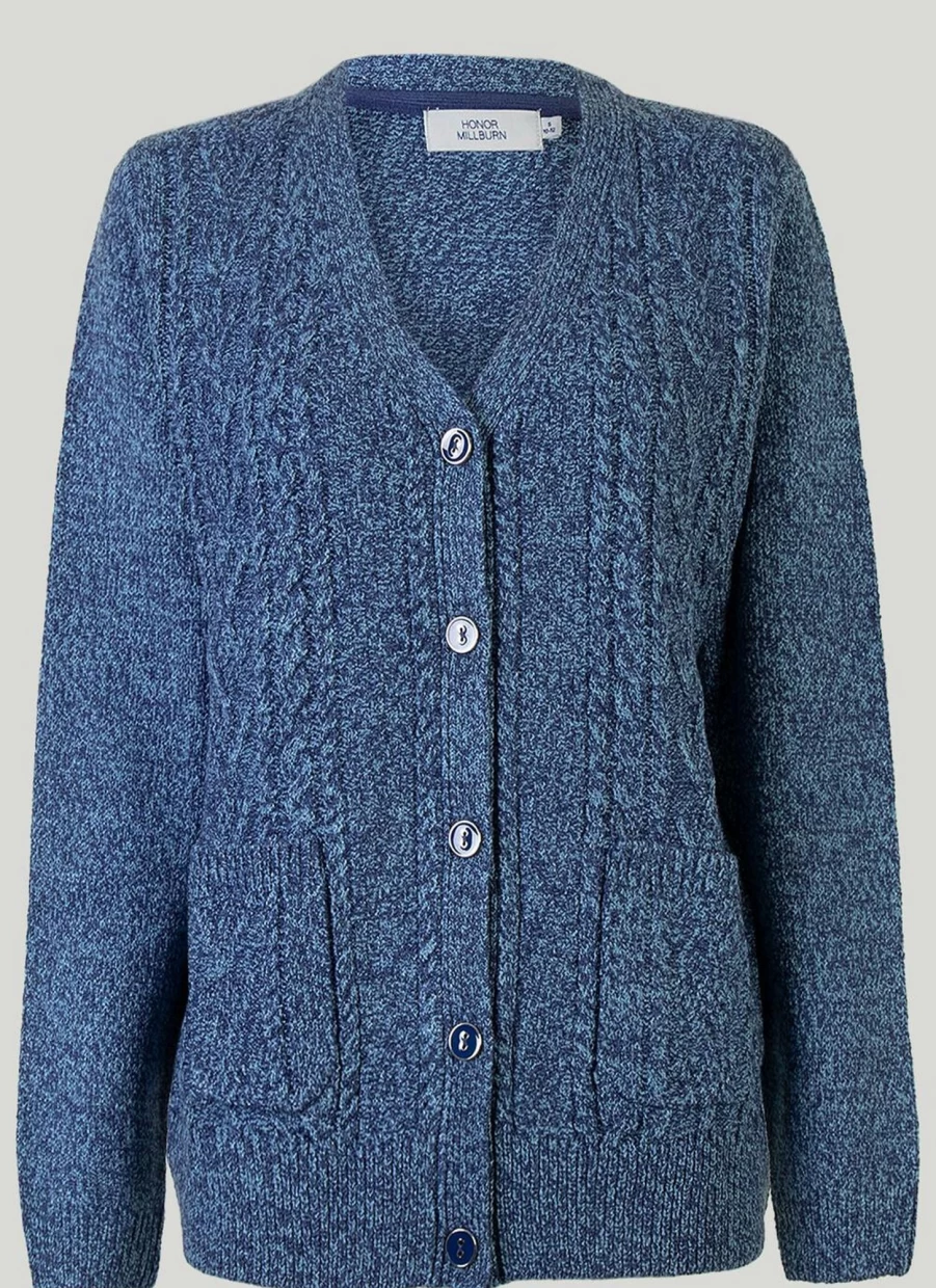 Honor Millburn Women's V Neck Cardigan Sweater - Soft Knit Lightweight Long Sleeve Open Front