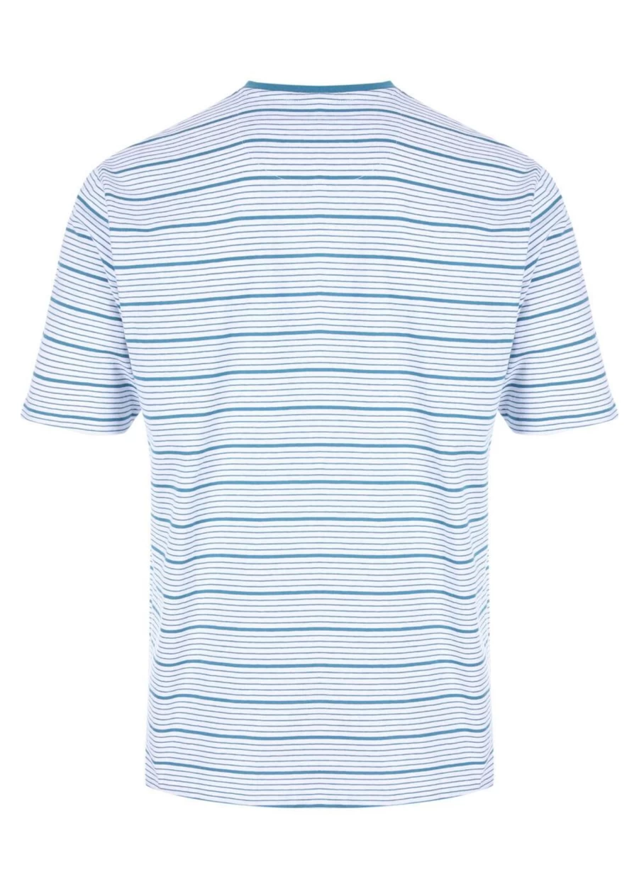 James Pringle Men's Dark Striped Short Sleeve T-Shirt - Classic Fit Casual Tee