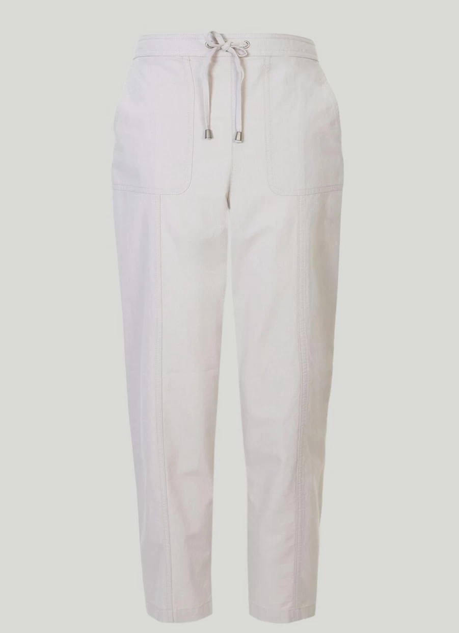 Isle Women's Stone Washed Chambray High-Waisted Relaxed Fit Trousers