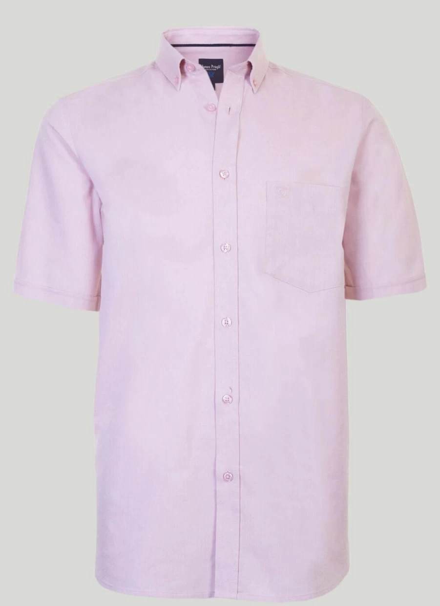 James Pringle Men's Classic Plain Oxford Shirt - Timeless Casual & Formal Wear