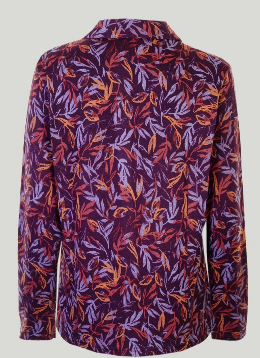Honor Millburn Women's Printed Jersey Blouse - Stylish Casual Top for Everyday Wear