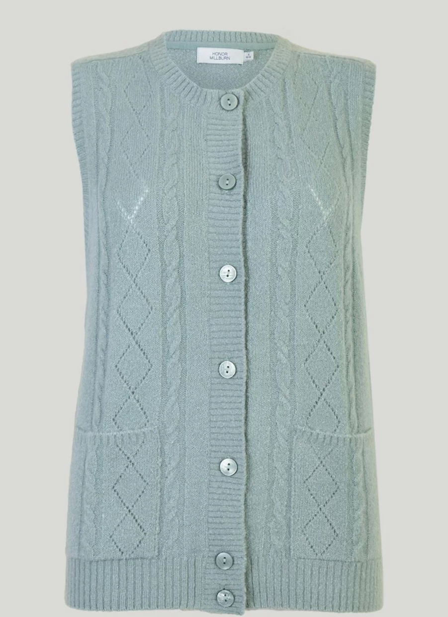 Honor Millburn Women's Crew Neck Waistcoat Vest - Stylish Slim Fit Sleeveless Top for Casual Wear
