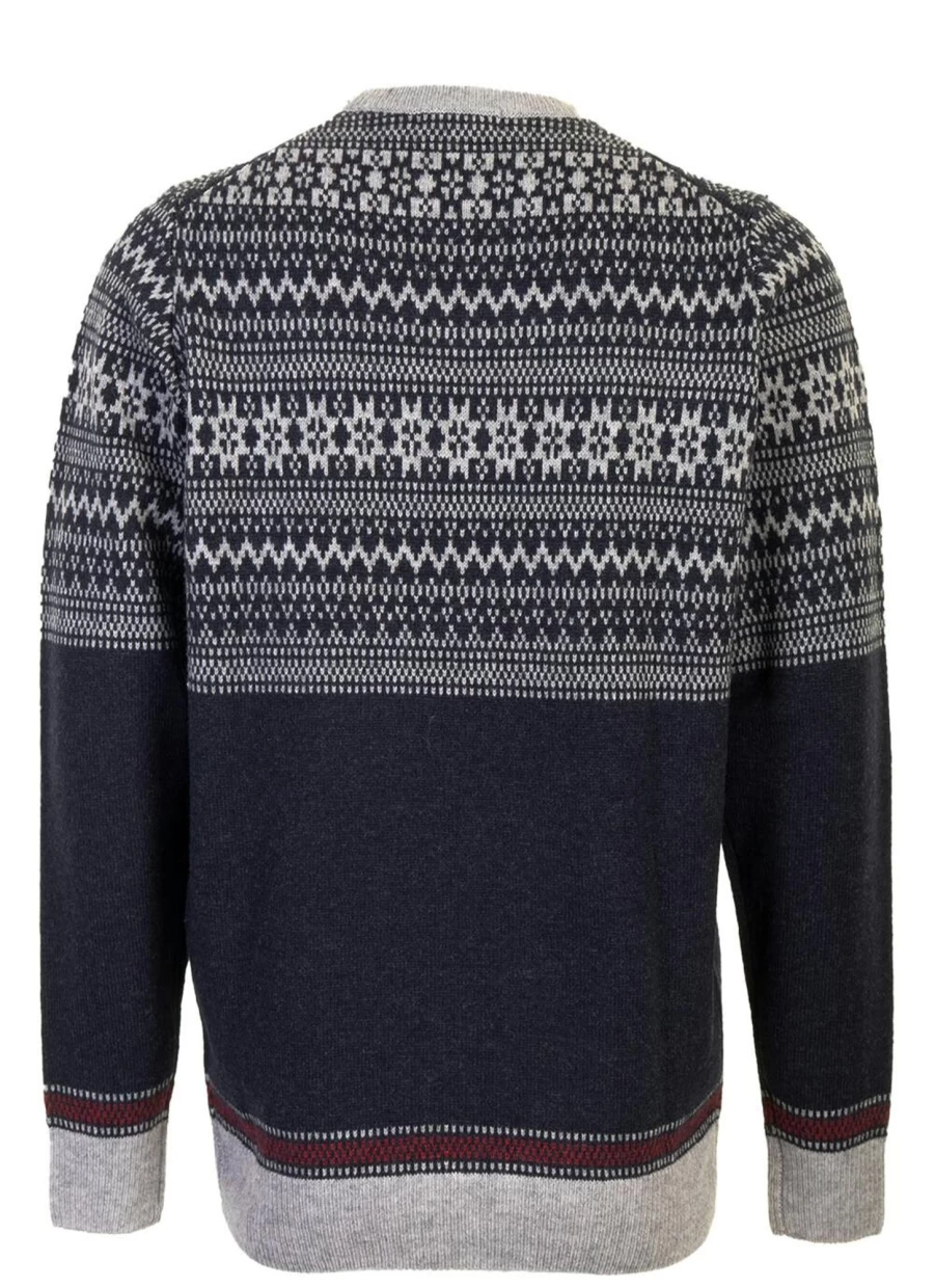 James Pringle Men's Machine Washable Lambswool Fairisle Jumper - Premium Knit Sweater for Men