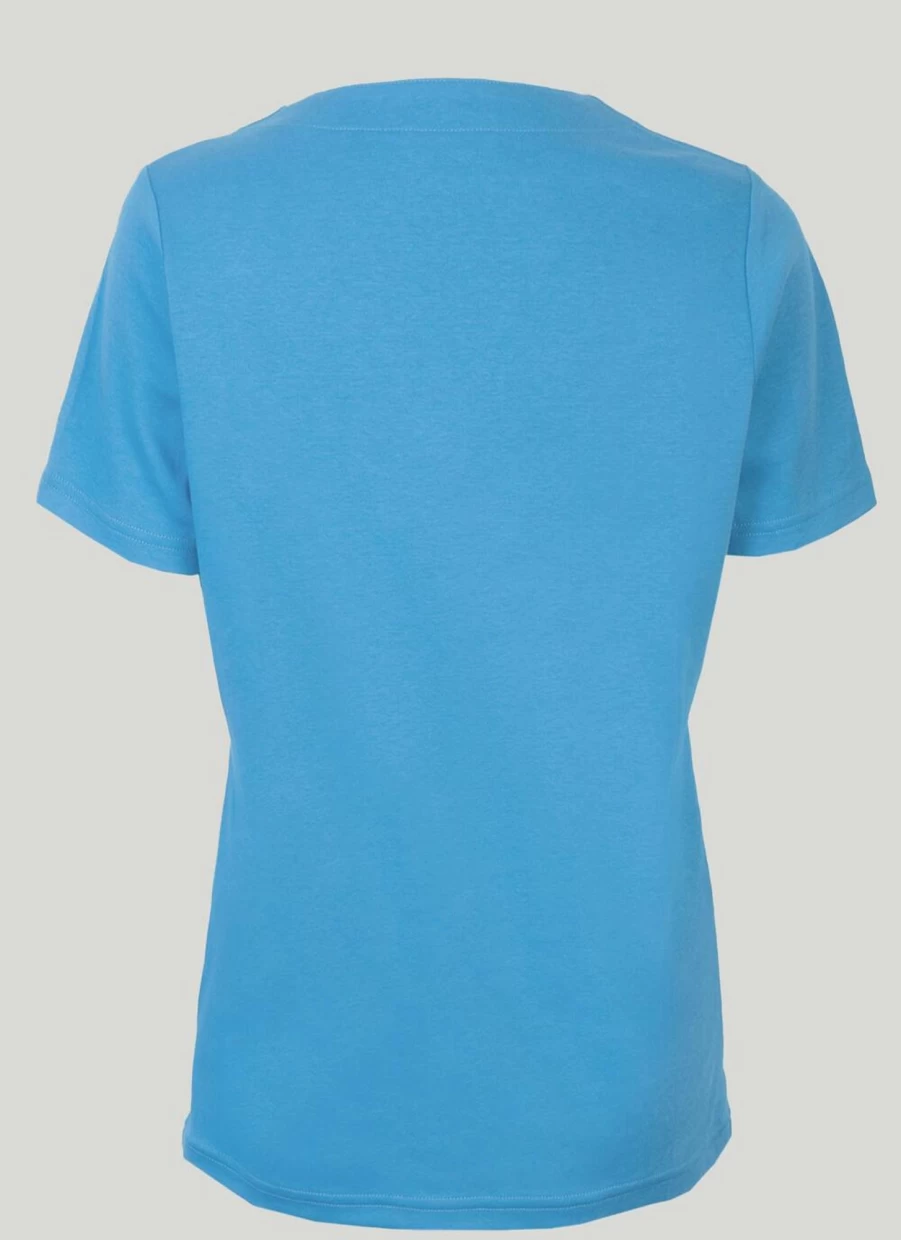 "Isle Women's Notch Neck T-Shirt - Stylish Casual Top for Everyday Wear"