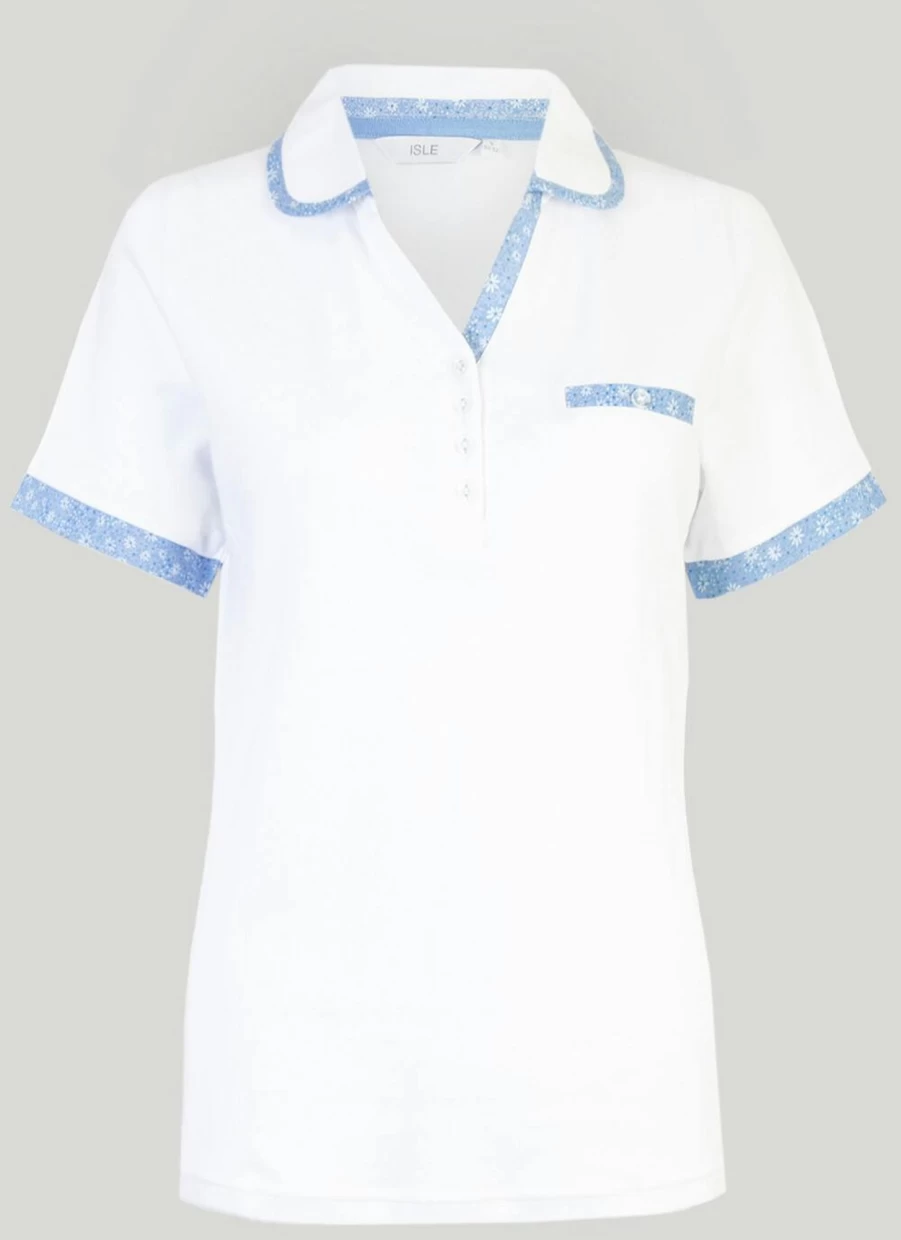 "Isle Women's Classic Polo Shirt – Comfortable & Stylish Casual Top"