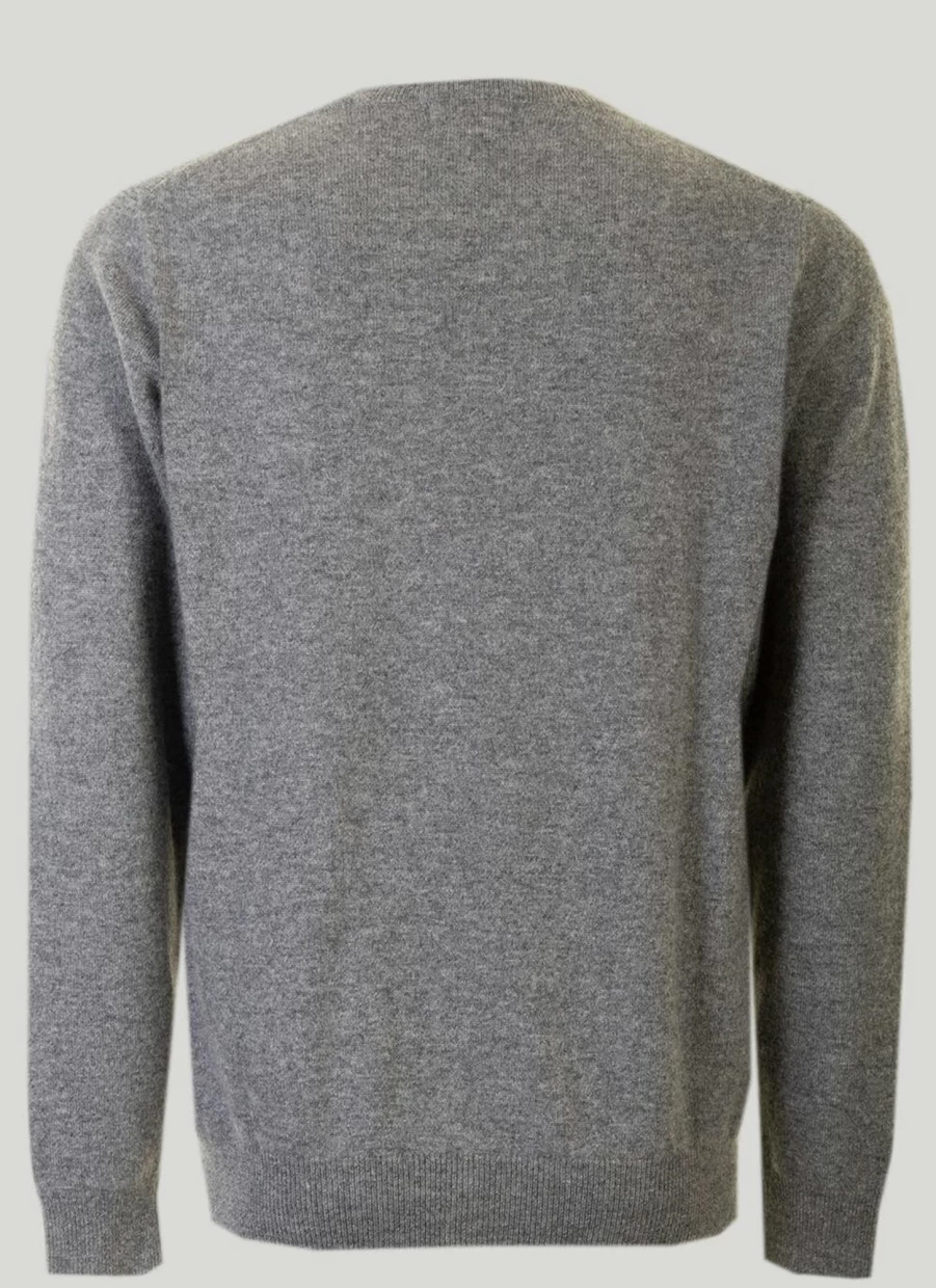 Gleneagles Men's Cashmere Crew Neck Sweater - Soft Luxury Knitwear for Gentlemen