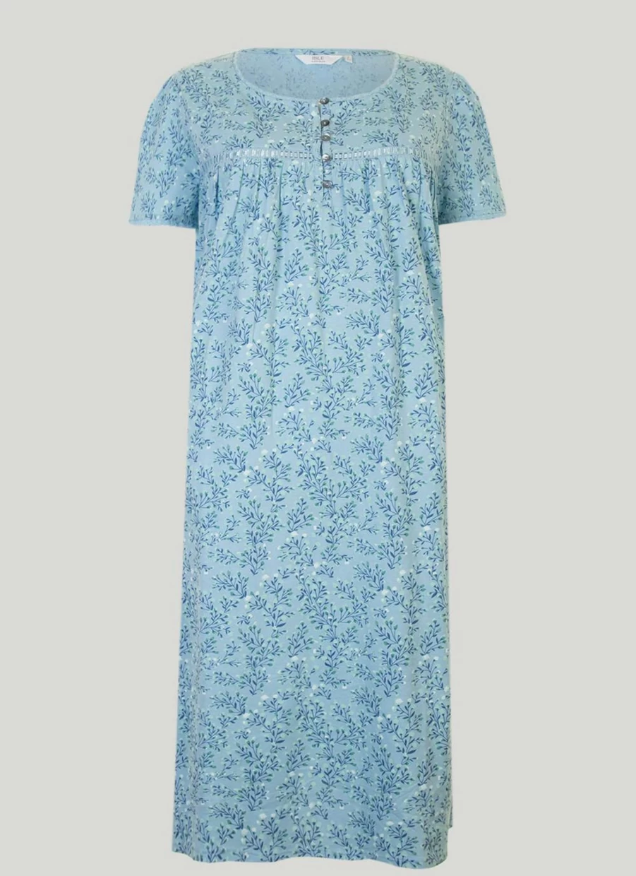 "Isle Women's Floral Print Nightie - Soft Comfort Sleepwear"