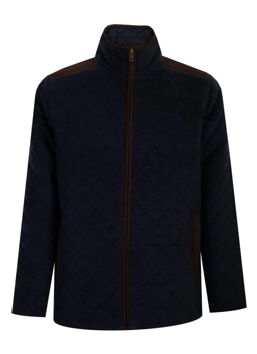 PG FIELD Men's Suede Trim Fleece Jacket - Warm Winter Coat for Men