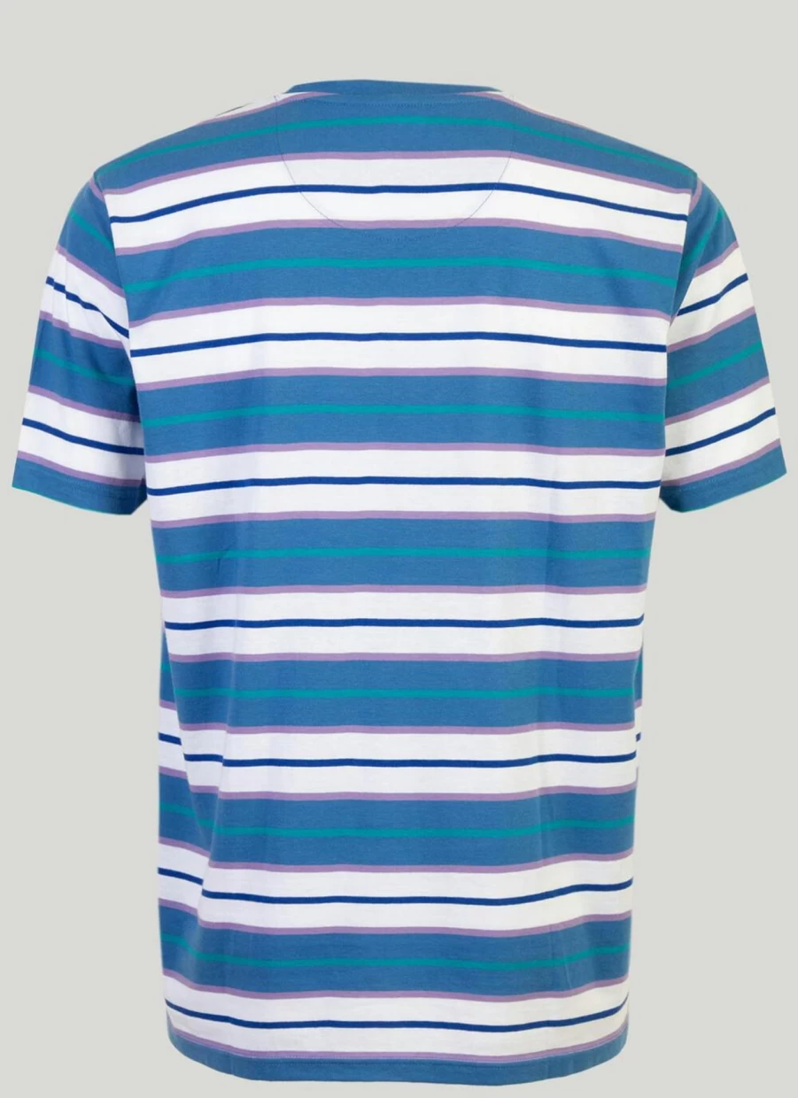 James Pringle Men's Classic Stripe Cotton T-Shirt - Comfort Fit Casual Tee