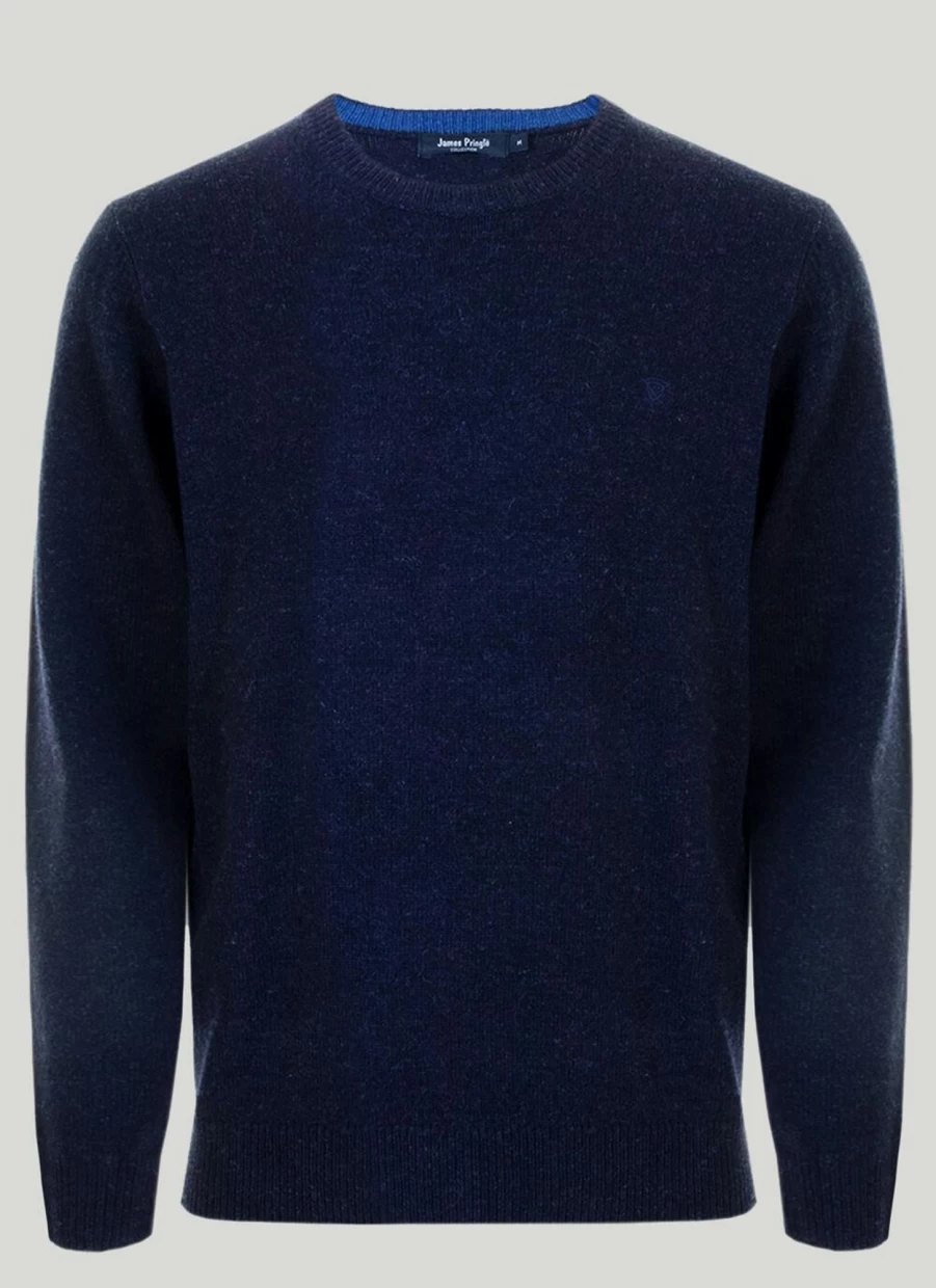 James Pringle Men's Lambswool Crew Neck Jumper - Soft Wool Sweater for Men