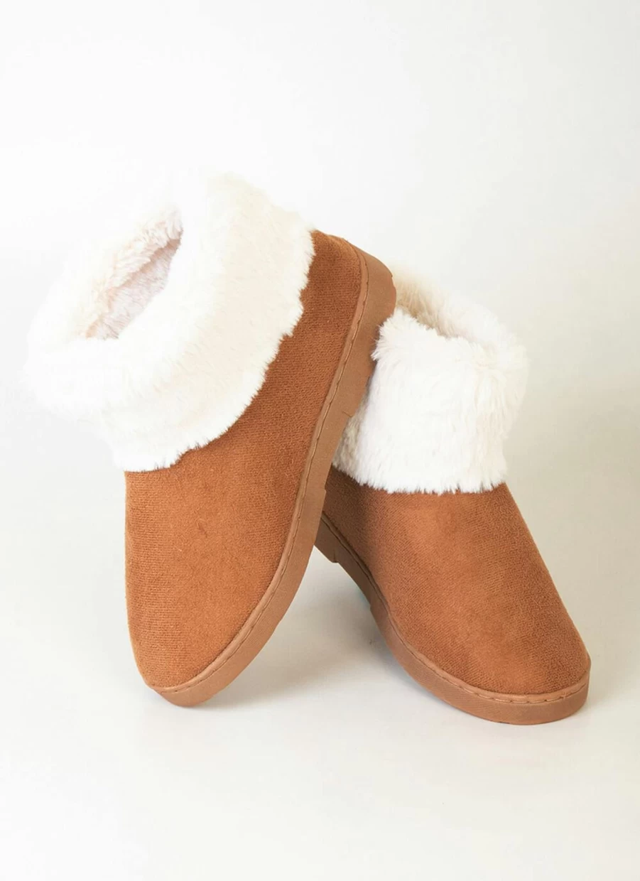 Comfy Sense Women's Sand Suedette Comfortable Slipper Boots for Indoor and Outdoor Wear