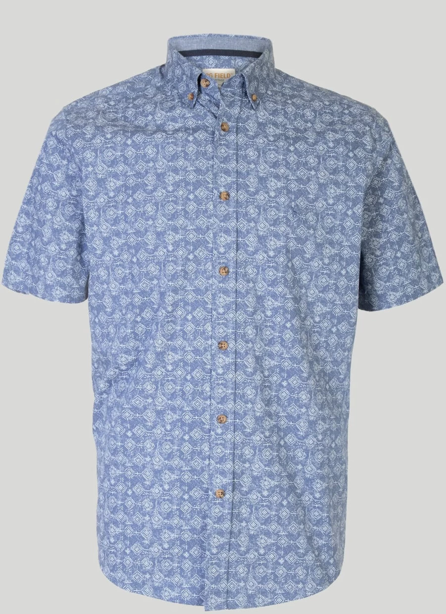 PG Field Men's Cotton Printed Shirt - Stylish & Comfortable Casual Wear