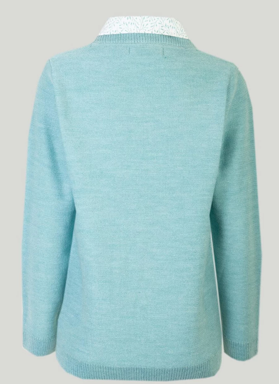 Isle Women's Mock Neck Knit Jumper Shirt - Casual Long Sleeve Tops