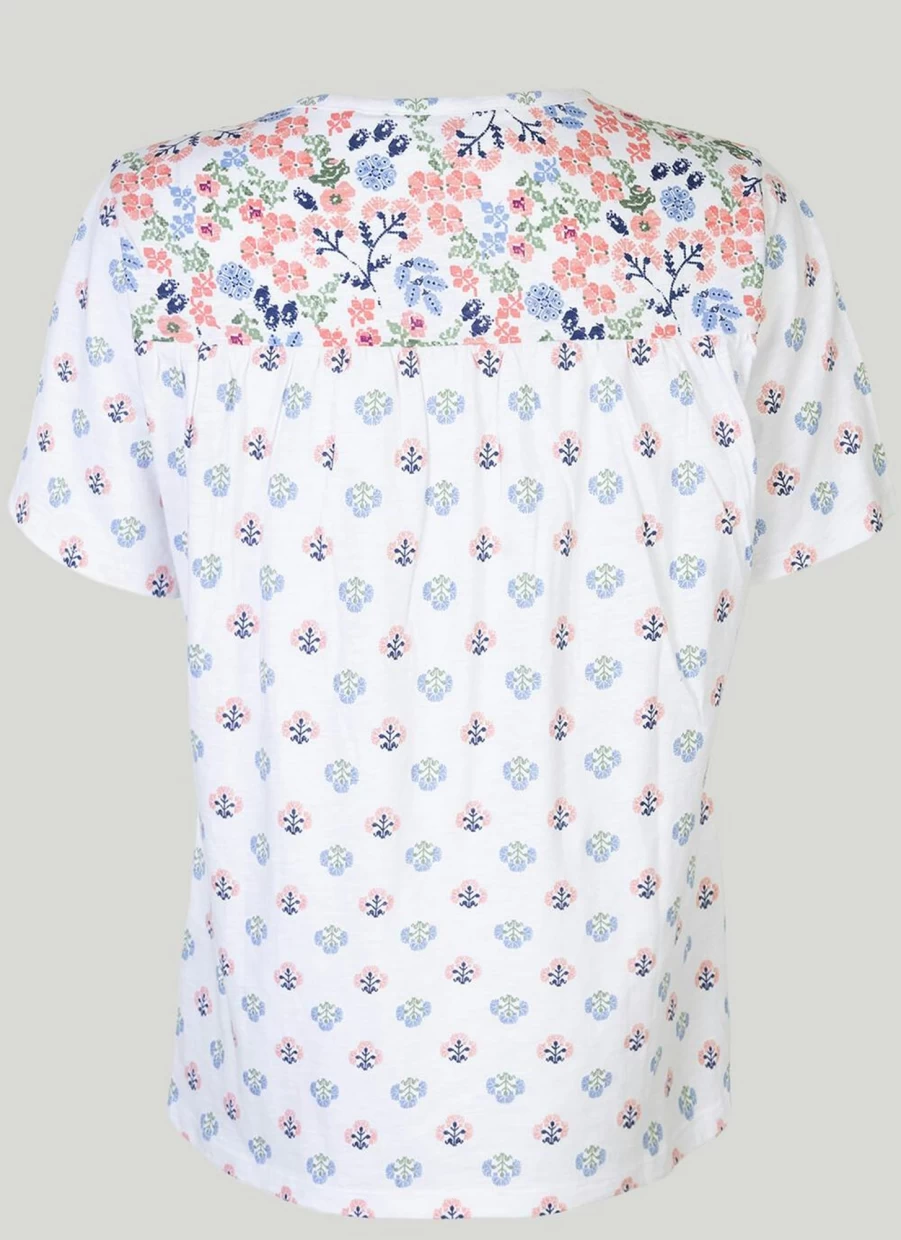 "Isle Women's Stylish Tie Neck Printed Blouse"