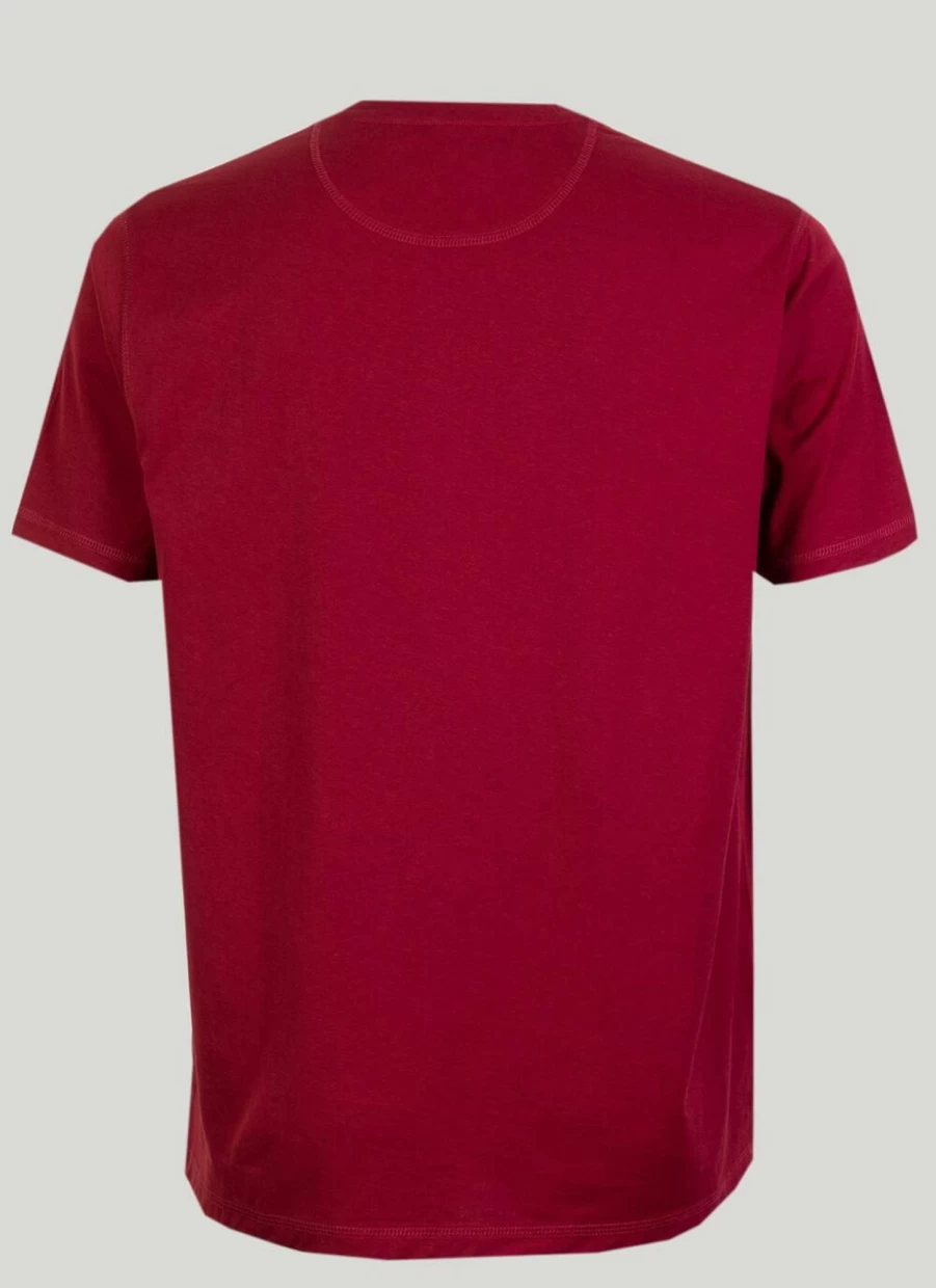 PG Field Men's Red Graphic Print T-Shirt - Stylish Casual Tee for Men