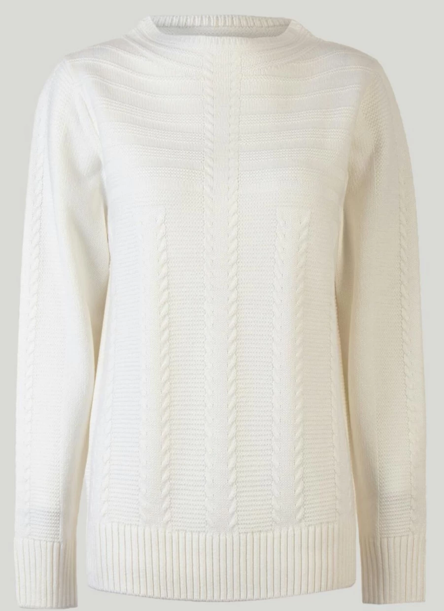 Isle Women's Funnel Neck Jumper - Soft Knit Sweater for Women