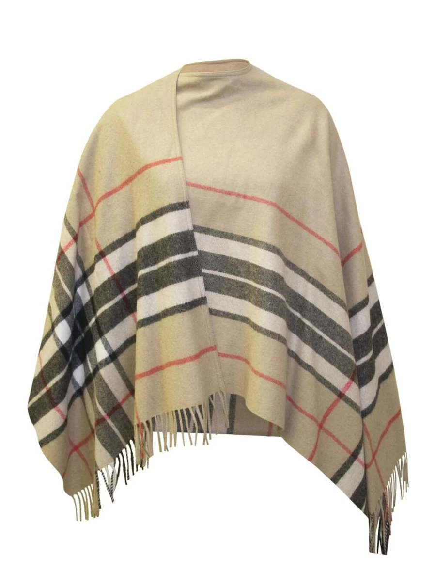 "James Pringle Weavers Women's Wool Blend Tartan Serape Wrap Shawl"