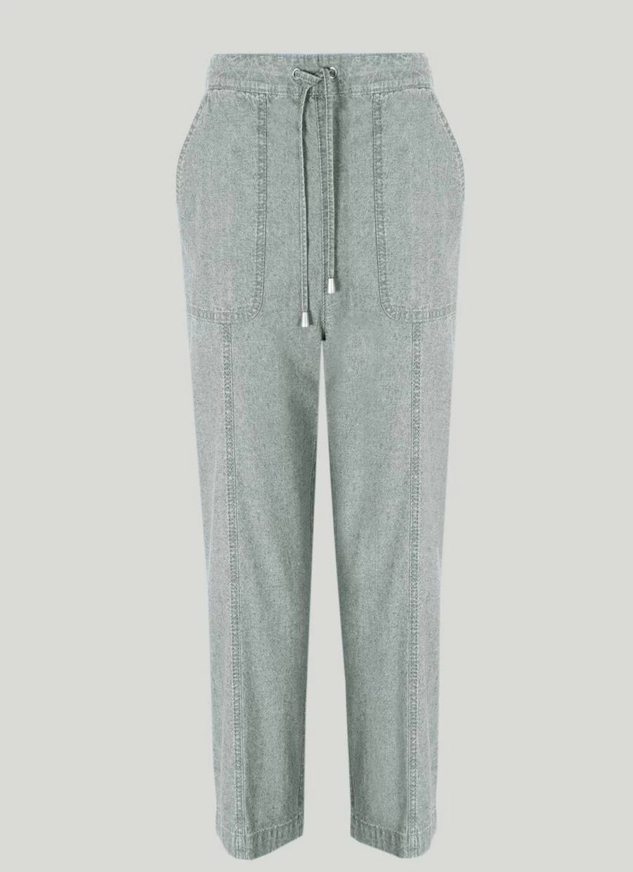 "Isle Women's Chambray Trousers – Comfortable & Stylish Casual Pants"