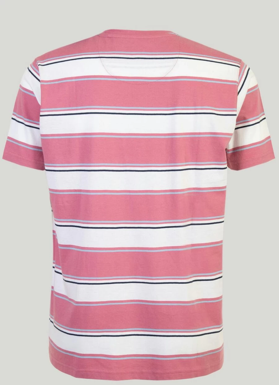 James Pringle Men's Stripe T-Shirt - Classic Cotton Crewneck Tee for Casual Wear