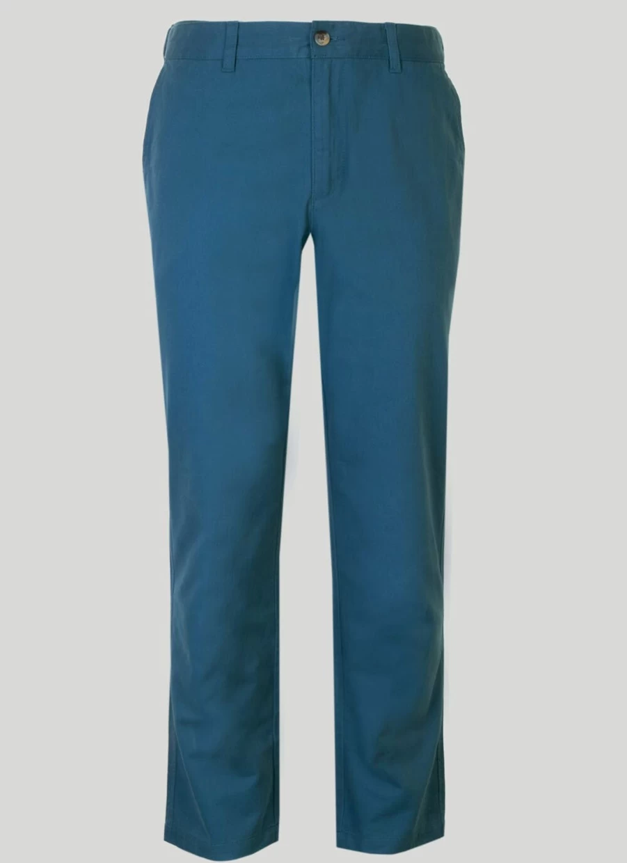 James Pringle Men's Teal Chino Pants - Classic Fit Casual Trousers