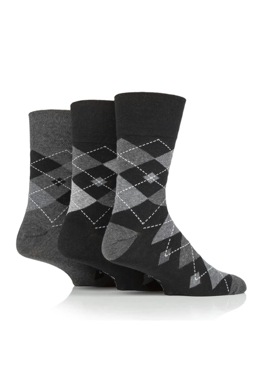 Gentle Grip Men's Athletic Socks 3 Pack - Comfortable Non-Slip Workout Socks for Running & Training