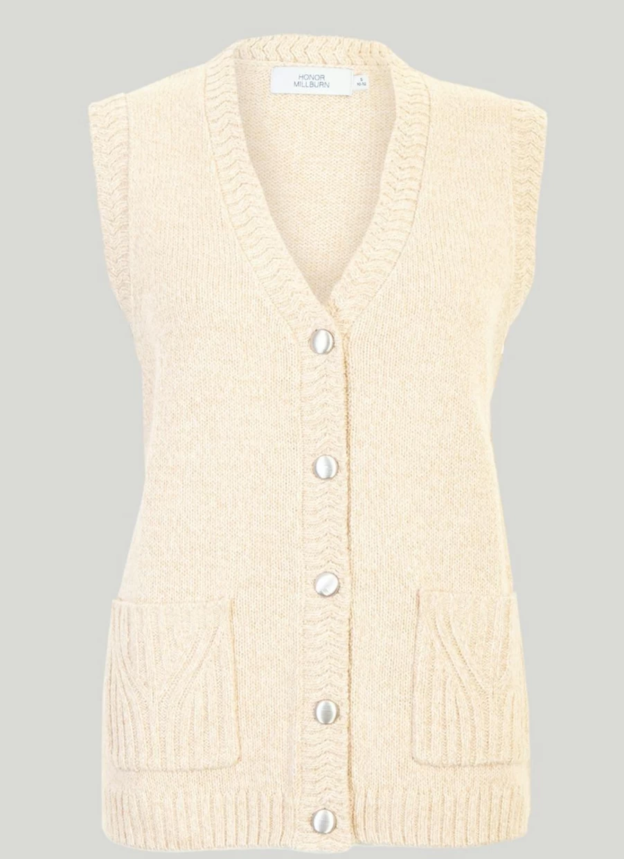 Honor Millburn Women's Ivory Waistcoat - Elegant Formal Vest for Women