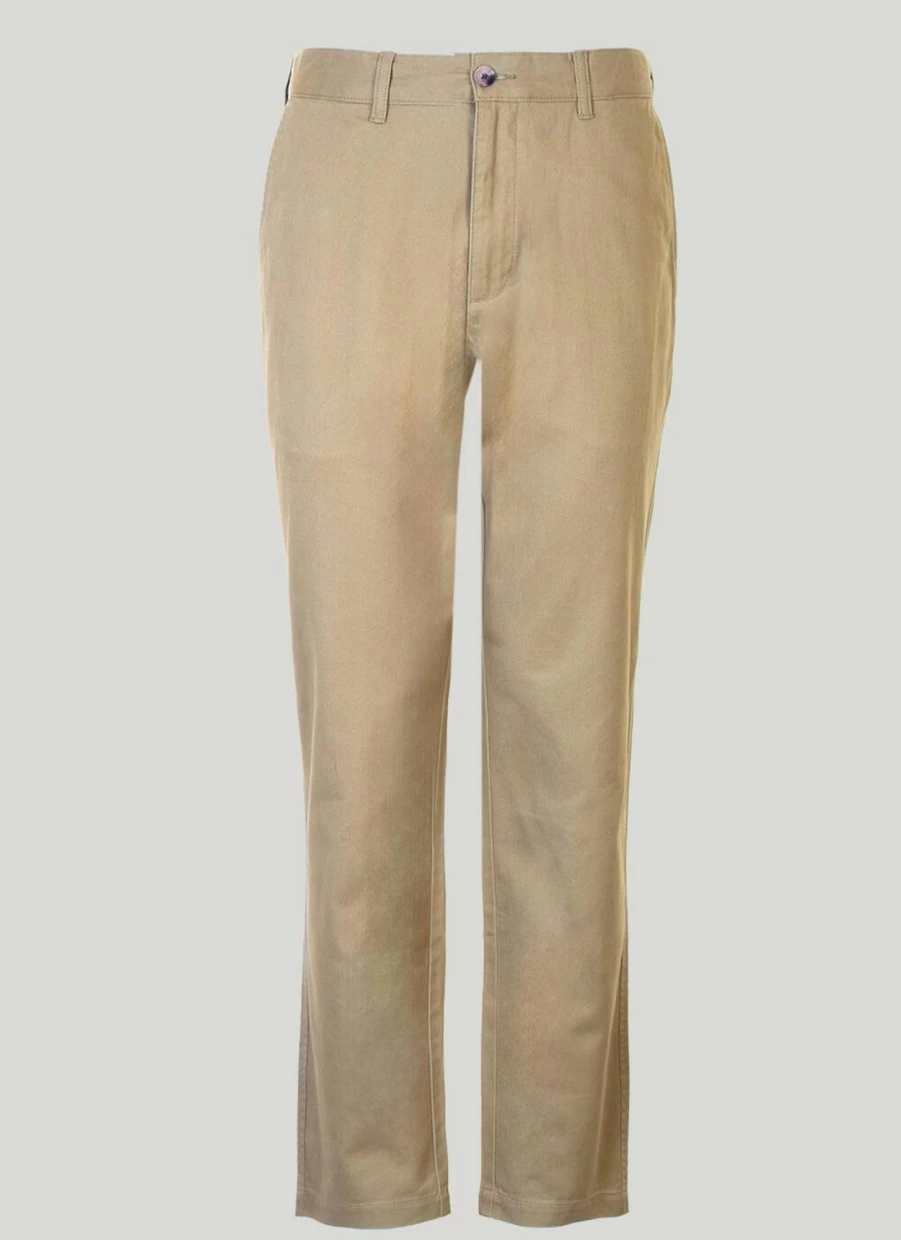 "James Pringle Men's Beige Chino Pants - Classic Fit Casual Trousers"