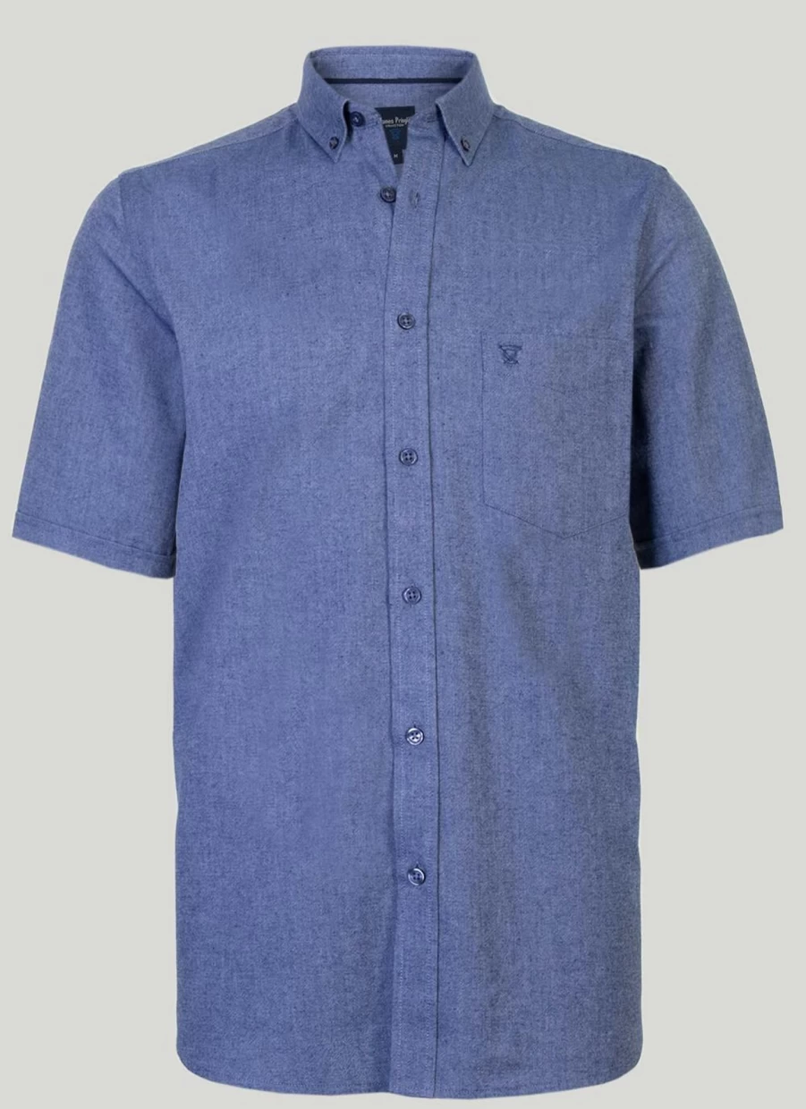 James Pringle Men's Classic Plain Oxford Shirt – Timeless Casual & Formal Wear