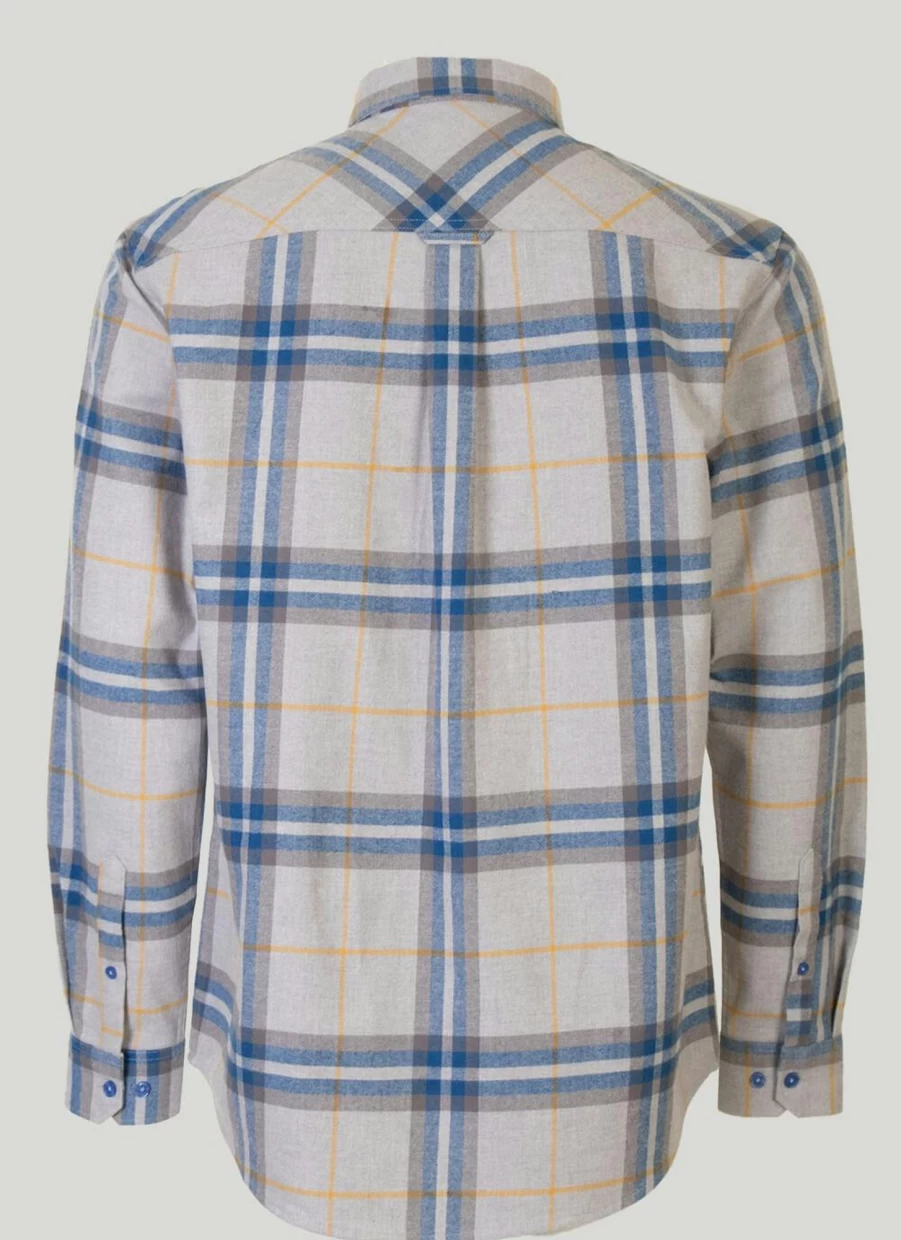 James Pringle Men's Long Sleeve Cotton Check Shirt - Classic Plaid Button Down for Men