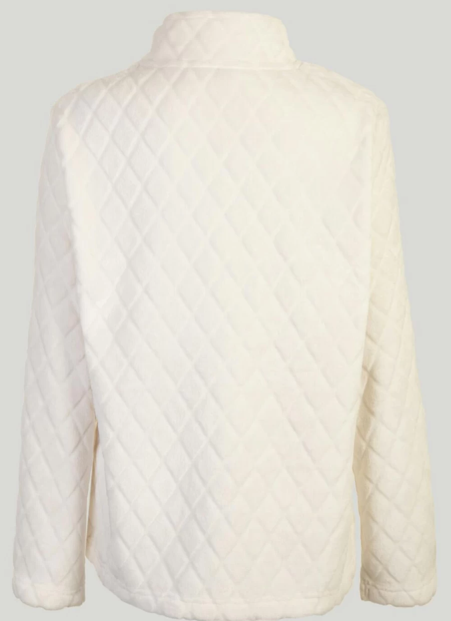 Isle Women's Ivory Fleece Jacket - Cozy Winter Outerwear for Women
