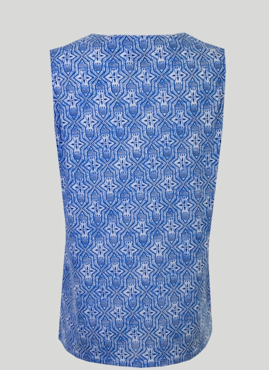 "Isle Women's Sleeveless Printed Top - Stylish Floral Summer Blouse"