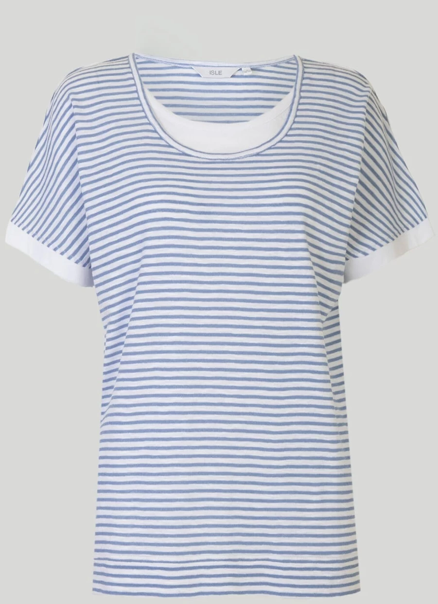 Isle Women's Stripe Insert Top - Stylish Striped Blouse for Women
